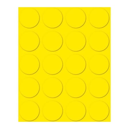 Magna Visual 3/4" Yellow Magnetic Circles 20/Pk FI-122
